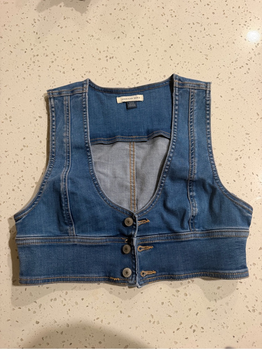 American Eagle denim vest